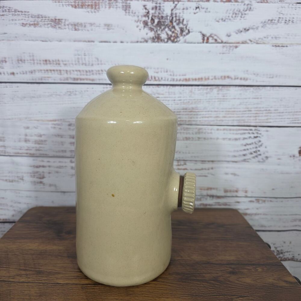 Antique Stoneware Pottery Bed/Foot Warmer Hot Water Bottle Made in England